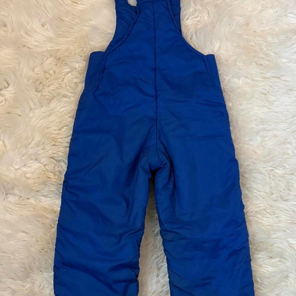 Vintage Royal Blue Kids Ski Overalls / Snow Bib Pants Size 7